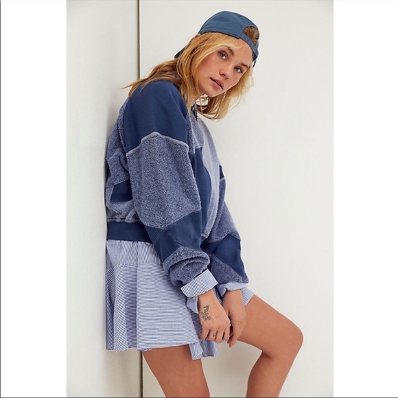 Free People Touch of Grey in Blue - Picture 3 of 7